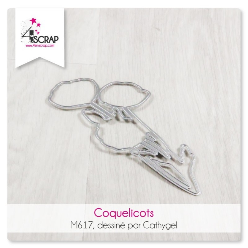 Matrice de coupe Scrapbooking Carterie brouette - Moulin & Cie Matrice de coupe Scrapbooking Carterie brouette - Moulin & Cie