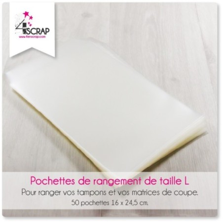 Rangement Scrapbooking Carterie -  Pochettes de rangement taille L