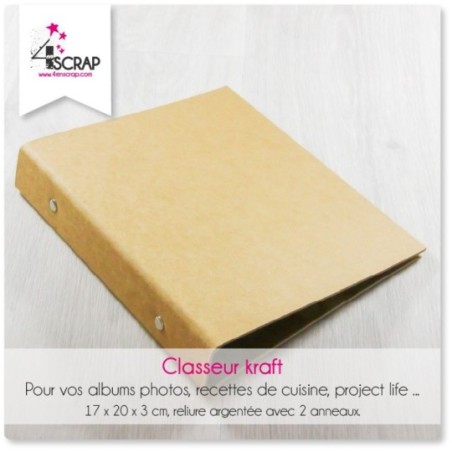 Classeur scrapbooking kraft - 4enscrap