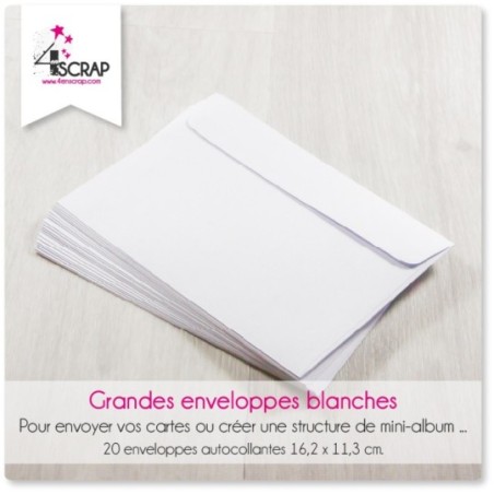 A customiser Scrapbooking Carterie - Grandes enveloppes blanches