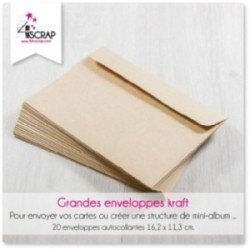 Grandes enveloppes Kraft - A customiser Scrapbooking Carterie