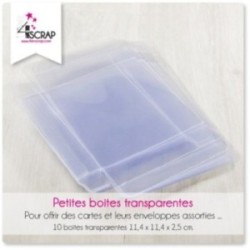 10 Petites boites transparentes - A customiser Scrapbooking Carterie