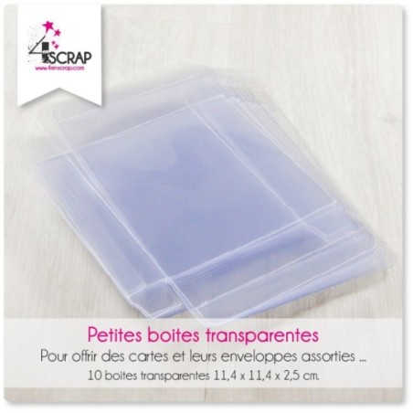 A customiser Scrapbooking Carterie - Petites boites transparentes