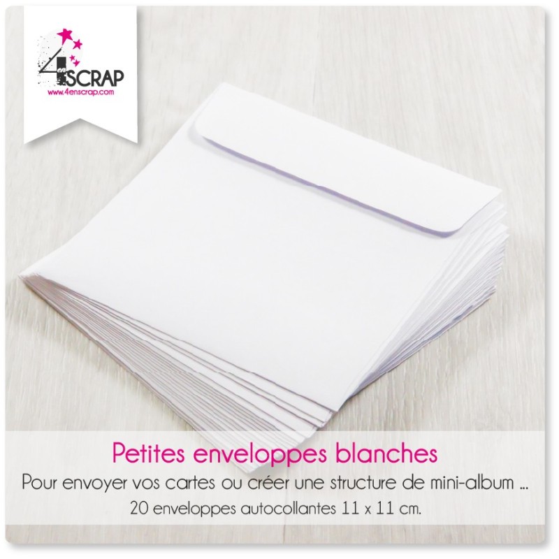 Petites enveloppes blanches - 4enscrap