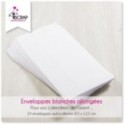 A customiser Scrapbooking Carterie - Petites enveloppes blanches allongées