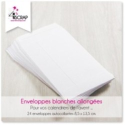 A customiser Scrapbooking Carterie - Petites enveloppes blanches allongées A customiser Scrapbooking Carterie - Petites enveloppes blanches allongées