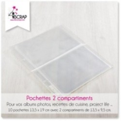 Pochettes 2 compartiments - A customiser Scrapbooking Carterie
