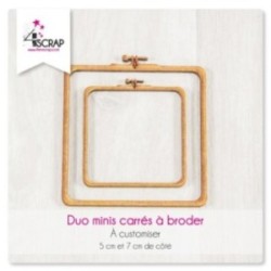 A customiser Scrapbooking Carterie - DUO MINIS carrés "A broder"