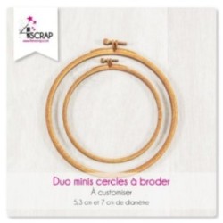 DUO MINIS cercles "A broder" - A customiser Scrapbooking Carterie