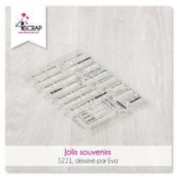 Tampon transparent Scrapbooking Carterie mots - Voyage Tampon transparent Scrapbooking Carterie mots - Voyage