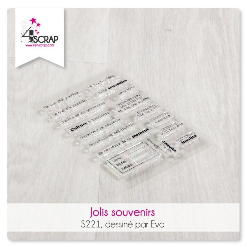 Tampon transparent Scrapbooking Carterie mots - Voyage Tampon transparent Scrapbooking Carterie mots - Voyage