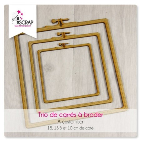 To Customize Scrapbooking Card Making - Trio "embroidery" squares