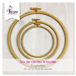 A customiser Scrapbooking Carterie - TRIO de cercles "A broder" A customiser Scrapbooking Carterie - TRIO de cercles "A broder"