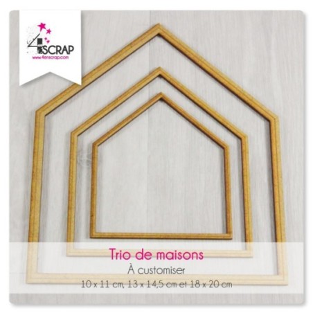 To Customize Scrapbooking Card Making - Trio of houses