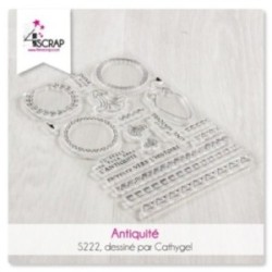 Tampon transparent Scrapbooking Carterie mots - jolis souvenirs Tampon transparent Scrapbooking Carterie mots - jolis souvenirs