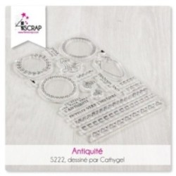 Tampon transparent Scrapbooking Carterie mots - jolis souvenirs