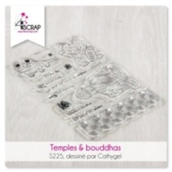 Tampon transparent Scrapbooking Carterie asie - Temples & bouddhas Tampon transparent Scrapbooking Carterie asie - Temples & bouddhas