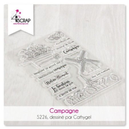 Tampon transparent Scrapbooking Carterie asie - Temples & bouddhas