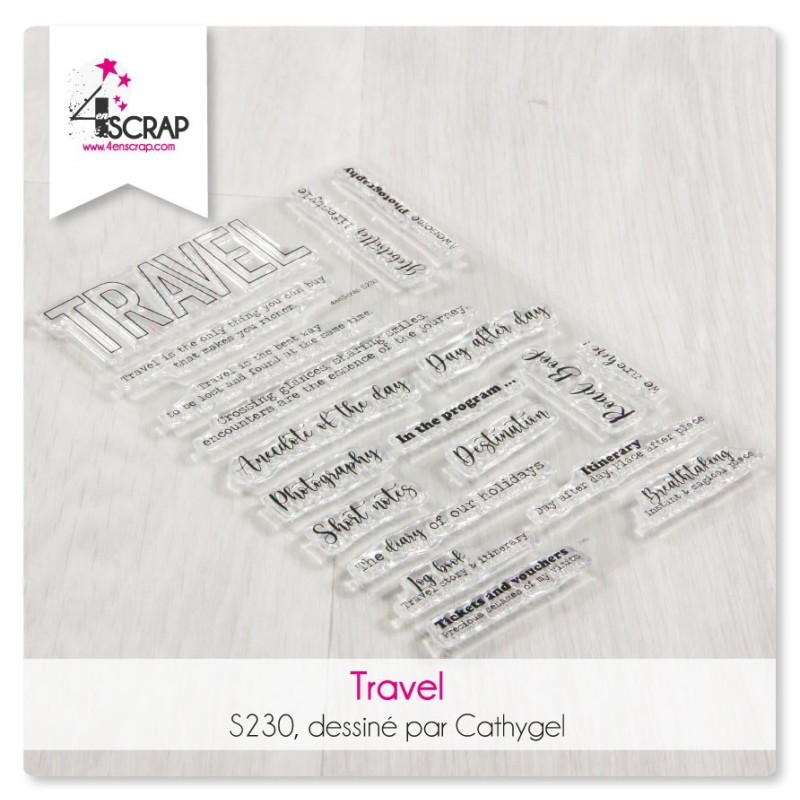 Tampon transparent Scrapbooking Carterie mot - Enjoy Tampon transparent Scrapbooking Carterie mot - Enjoy