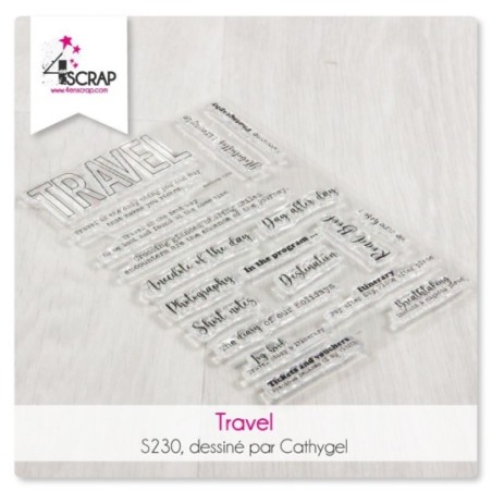 Tampon transparent Scrapbooking Carterie mot - Enjoy