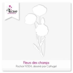 Pochoir Scrapbooking Carterie - Fleurs des champs