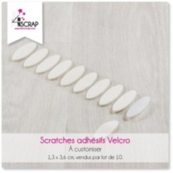 10 Scratches adhésifs Velcro - Outil Scrapbooking Carterie