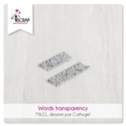 Matrice de coupe Scrapbooking Carteriemots - Words transparency