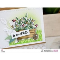 Stencil Scrapbooking Card Making - Grass