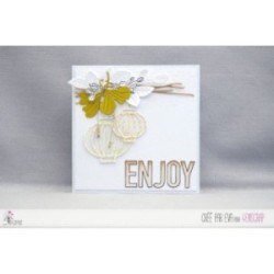 Clear stamp Scrapbooking Card making word - Enjoy