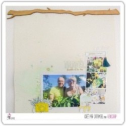 Tampon transparent Scrapbooking Carterie mot - Travel