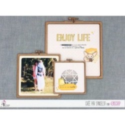 A customiser Scrapbooking Carterie - Trio de carrés "A broder" A customiser Scrapbooking Carterie - Trio de carrés "A broder"