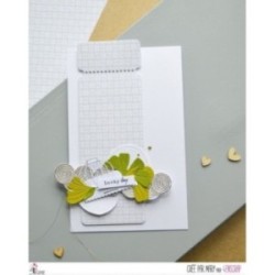 Matrice de coupe Scrapbooking Carterie fleurs champs -  Feuilles de Ginkgo