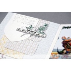 Matrice de coupe Scrapbooking Carterie mot Voyage - Souvenirs 3