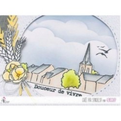 Outil Scrapbooking Carterie fond - Applicateur d'encre & 2 dômes en mousse