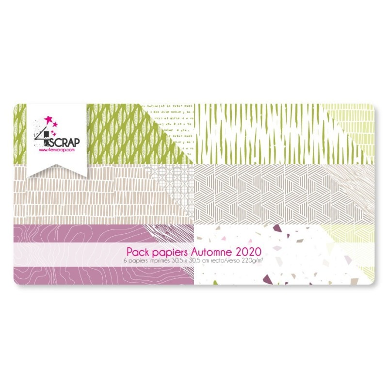 Pack Papier Imprimé Scrapbooking Carterie - Automne 2020 Pack Papier Imprimé Scrapbooking Carterie - Automne 2020