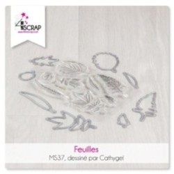 Tampon transparent matrice die Scrapbooking Carterie nature - Feuilles