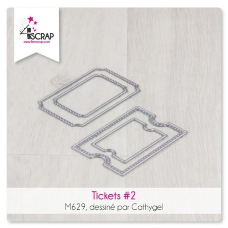 Matrice de coupe Scrapbooking Carterie nature - Tickets 2