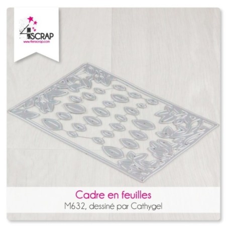 Matrice de coupe Scrapbooking Carterie nature - Cadre en feuilles