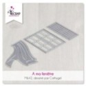 Matrice de coupe Scrapbooking Carterie volet rideau maison - A ma fenêtre