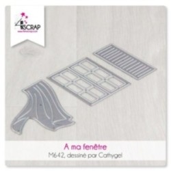 Matrice de coupe Scrapbooking Carterie volet rideau maison - A ma fenêtre Matrice de coupe Scrapbooking Carterie volet rideau maison - A ma fenêtre