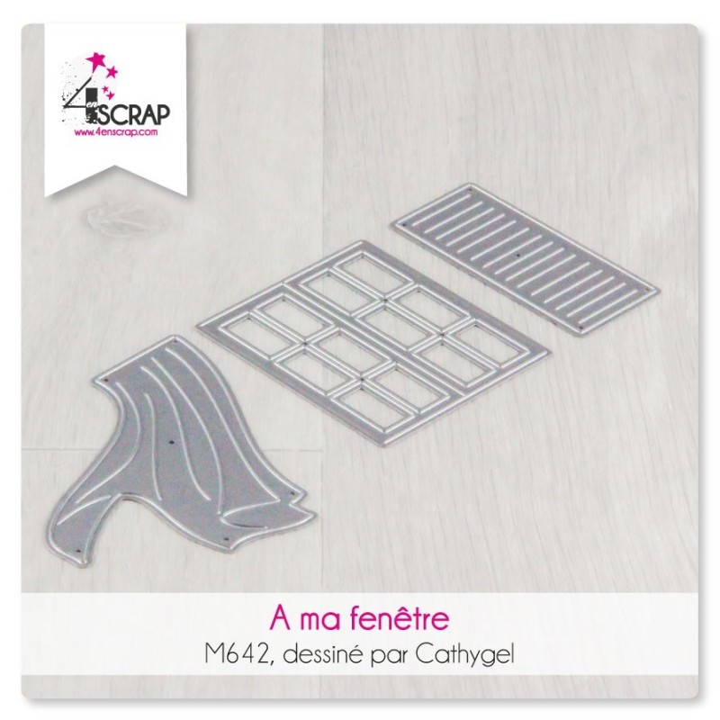 Matrice de coupe Scrapbooking Carterie volet rideau maison - A ma fenêtre Matrice de coupe Scrapbooking Carterie volet rideau maison - A ma fenêtre