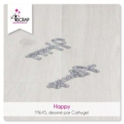 Matrice de coupe Scrapbooking Carterie voyage mot anglais always - Happy