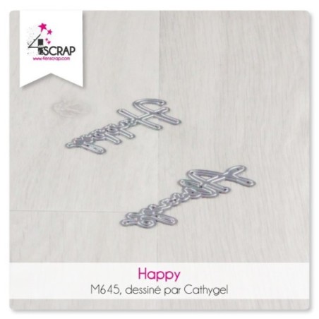 Matrice de coupe Scrapbooking Carterie voyage mot anglais always - Happy