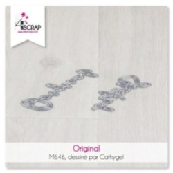 Matrice de coupe Scrapbooking Carterie voyage mot anglais shooting - Original