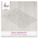 Tampon transparent Scrapbooking Carterie mot chiffre - Date & Alphabet 2