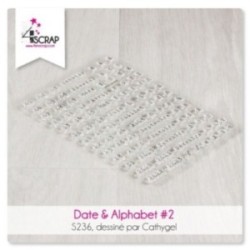 Tampon transparent Scrapbooking Carterie mot chiffre - Date & Alphabet 2 Tampon transparent Scrapbooking Carterie mot chiffre - Date & Alphabet 2