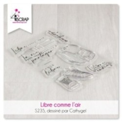 Tampon transparent Scrapbooking Carterie randonnée - Libre comme l'air Tampon transparent Scrapbooking Carterie randonnée - Libre comme l'air