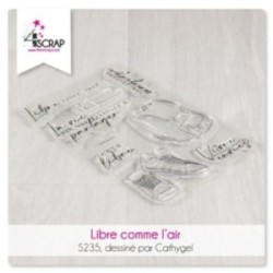 Tampon transparent Scrapbooking Carterie randonnée - Libre comme l'air