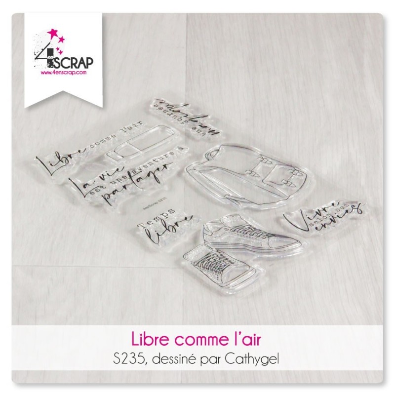 Tampon transparent Scrapbooking Carterie randonnée - Libre comme l'air Tampon transparent Scrapbooking Carterie randonnée - Libre comme l'air