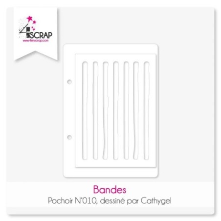 Pochoir Scrapbooking Carterie traits - Bandes